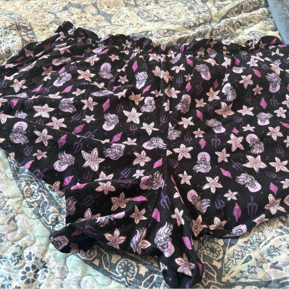 Floral Black and Pink Shorts